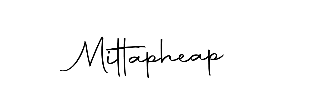 Use a signature maker to create a handwritten signature online. With this signature software, you can design (Autography-DOLnW) your own signature for name Mittapheap. Mittapheap signature style 10 images and pictures png