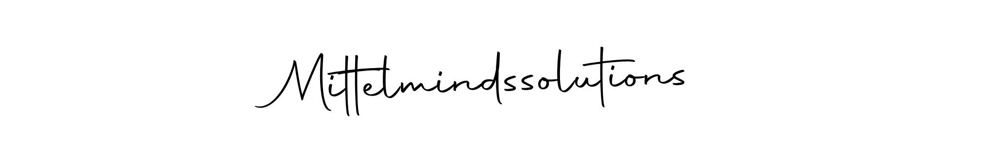 It looks lik you need a new signature style for name Mittelmindssolutions. Design unique handwritten (Autography-DOLnW) signature with our free signature maker in just a few clicks. Mittelmindssolutions signature style 10 images and pictures png