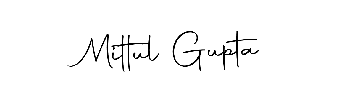 How to make Mittul Gupta name signature. Use Autography-DOLnW style for creating short signs online. This is the latest handwritten sign. Mittul Gupta signature style 10 images and pictures png