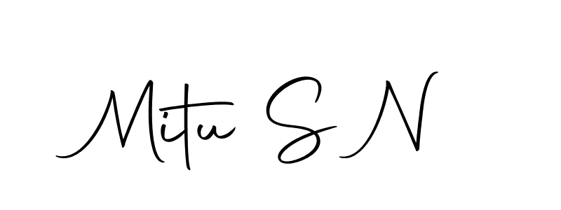 Use a signature maker to create a handwritten signature online. With this signature software, you can design (Autography-DOLnW) your own signature for name Mitu S N. Mitu S N signature style 10 images and pictures png