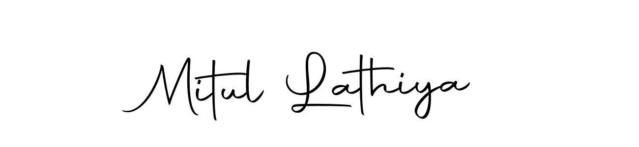 if you are searching for the best signature style for your name Mitul Lathiya. so please give up your signature search. here we have designed multiple signature styles  using Autography-DOLnW. Mitul Lathiya signature style 10 images and pictures png