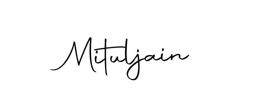 Design your own signature with our free online signature maker. With this signature software, you can create a handwritten (Autography-DOLnW) signature for name Mituljain. Mituljain signature style 10 images and pictures png