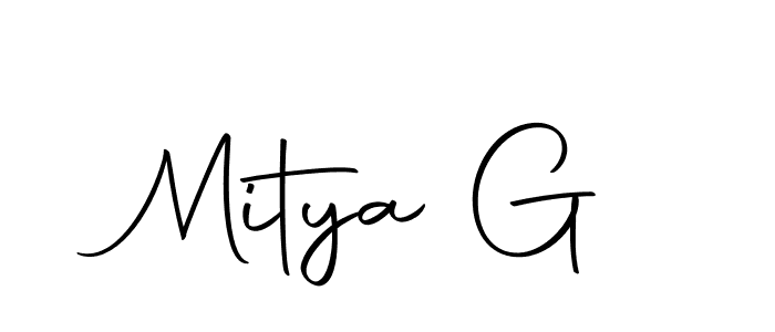 Create a beautiful signature design for name Mitya G. With this signature (Autography-DOLnW) fonts, you can make a handwritten signature for free. Mitya G signature style 10 images and pictures png