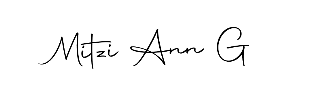 Autography-DOLnW is a professional signature style that is perfect for those who want to add a touch of class to their signature. It is also a great choice for those who want to make their signature more unique. Get Mitzi Ann G name to fancy signature for free. Mitzi Ann G signature style 10 images and pictures png