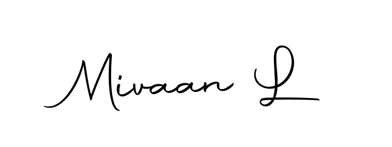 Autography-DOLnW is a professional signature style that is perfect for those who want to add a touch of class to their signature. It is also a great choice for those who want to make their signature more unique. Get Mivaan L name to fancy signature for free. Mivaan L signature style 10 images and pictures png