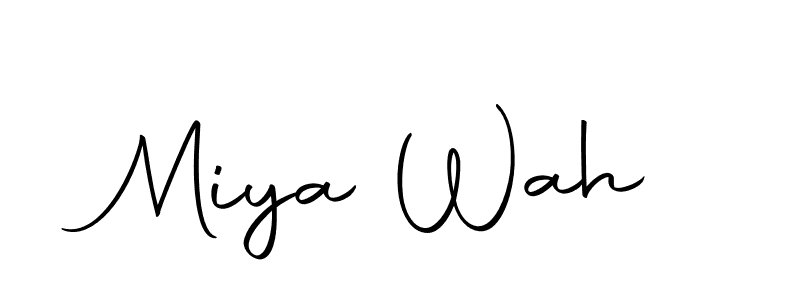 Design your own signature with our free online signature maker. With this signature software, you can create a handwritten (Autography-DOLnW) signature for name Miya Wah. Miya Wah signature style 10 images and pictures png