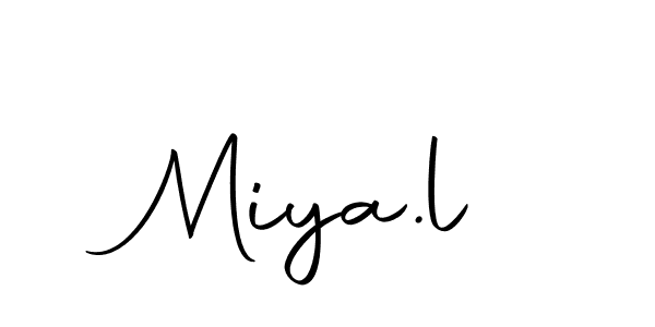 Design your own signature with our free online signature maker. With this signature software, you can create a handwritten (Autography-DOLnW) signature for name Miya.l. Miya.l signature style 10 images and pictures png