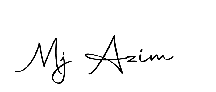 Design your own signature with our free online signature maker. With this signature software, you can create a handwritten (Autography-DOLnW) signature for name Mj Azim. Mj Azim signature style 10 images and pictures png