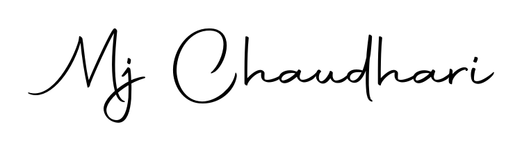 Quickly download Mj Chaudhari name signature in high-resolution PNG using Autography-DOLnW style. Ready to insert into PDFs and online applications. Mj Chaudhari signature style 10 images and pictures png