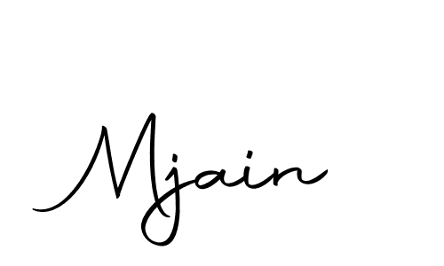 Use a signature maker to create a handwritten signature online. With this signature software, you can design (Autography-DOLnW) your own signature for name Mjain. Mjain signature style 10 images and pictures png