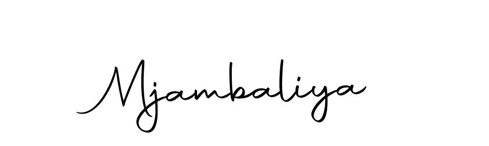 Use a signature maker to create a handwritten signature online. With this signature software, you can design (Autography-DOLnW) your own signature for name Mjambaliya. Mjambaliya signature style 10 images and pictures png