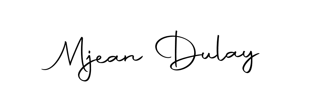 How to make Mjean Dulay name signature. Use Autography-DOLnW style for creating short signs online. This is the latest handwritten sign. Mjean Dulay signature style 10 images and pictures png