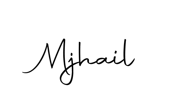 Mjhail stylish signature style. Best Handwritten Sign (Autography-DOLnW) for my name. Handwritten Signature Collection Ideas for my name Mjhail. Mjhail signature style 10 images and pictures png