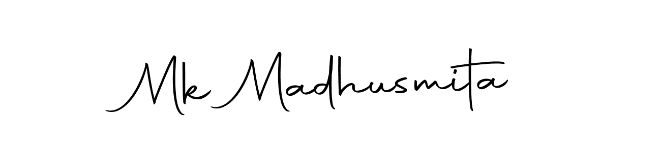 Also we have Mk Madhusmita name is the best signature style. Create professional handwritten signature collection using Autography-DOLnW autograph style. Mk Madhusmita signature style 10 images and pictures png