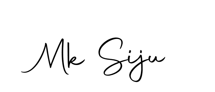 You should practise on your own different ways (Autography-DOLnW) to write your name (Mk Siju) in signature. don't let someone else do it for you. Mk Siju signature style 10 images and pictures png