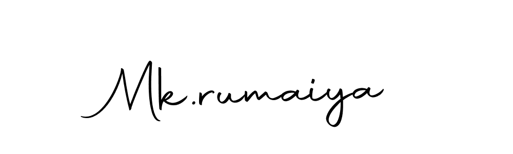 Make a beautiful signature design for name Mk.rumaiya. With this signature (Autography-DOLnW) style, you can create a handwritten signature for free. Mk.rumaiya signature style 10 images and pictures png