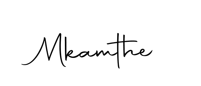 Design your own signature with our free online signature maker. With this signature software, you can create a handwritten (Autography-DOLnW) signature for name Mkamthe. Mkamthe signature style 10 images and pictures png