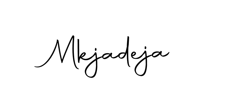 Create a beautiful signature design for name Mkjadeja. With this signature (Autography-DOLnW) fonts, you can make a handwritten signature for free. Mkjadeja signature style 10 images and pictures png