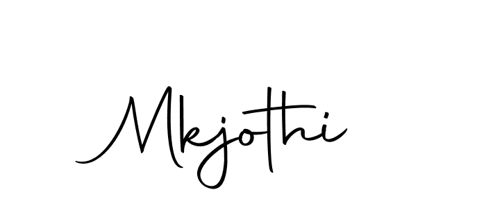 The best way (Autography-DOLnW) to make a short signature is to pick only two or three words in your name. The name Mkjothi include a total of six letters. For converting this name. Mkjothi signature style 10 images and pictures png