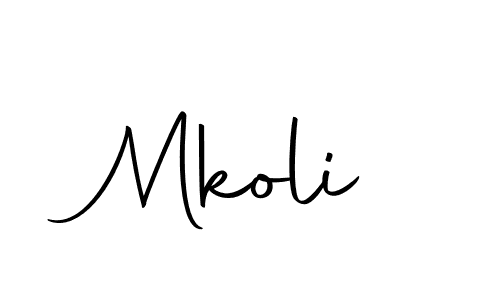 Use a signature maker to create a handwritten signature online. With this signature software, you can design (Autography-DOLnW) your own signature for name Mkoli. Mkoli signature style 10 images and pictures png