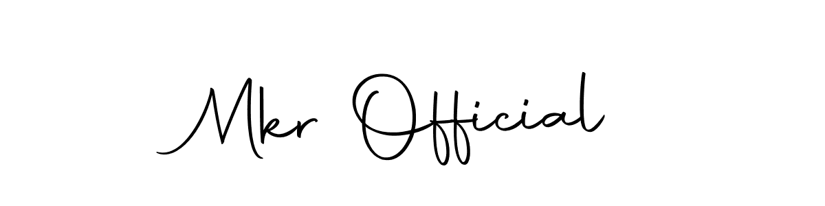 Make a beautiful signature design for name Mkr Official. With this signature (Autography-DOLnW) style, you can create a handwritten signature for free. Mkr Official signature style 10 images and pictures png