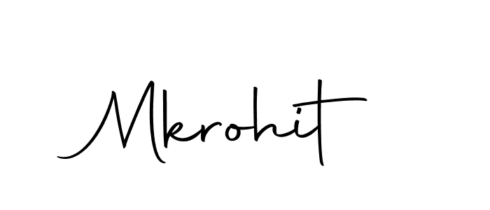 Create a beautiful signature design for name Mkrohit. With this signature (Autography-DOLnW) fonts, you can make a handwritten signature for free. Mkrohit signature style 10 images and pictures png