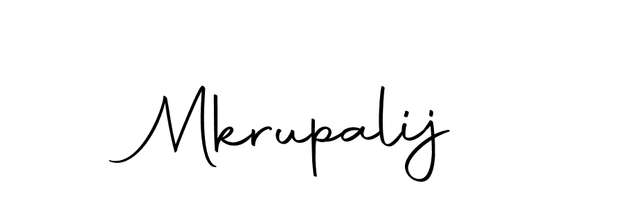 Make a beautiful signature design for name Mkrupalij. With this signature (Autography-DOLnW) style, you can create a handwritten signature for free. Mkrupalij signature style 10 images and pictures png