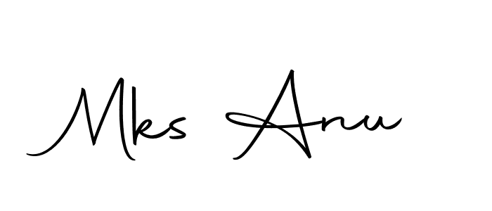 Create a beautiful signature design for name Mks Anu. With this signature (Autography-DOLnW) fonts, you can make a handwritten signature for free. Mks Anu signature style 10 images and pictures png