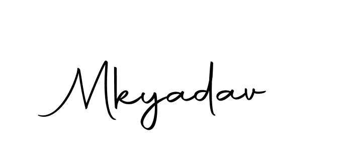 Design your own signature with our free online signature maker. With this signature software, you can create a handwritten (Autography-DOLnW) signature for name Mkyadav. Mkyadav signature style 10 images and pictures png