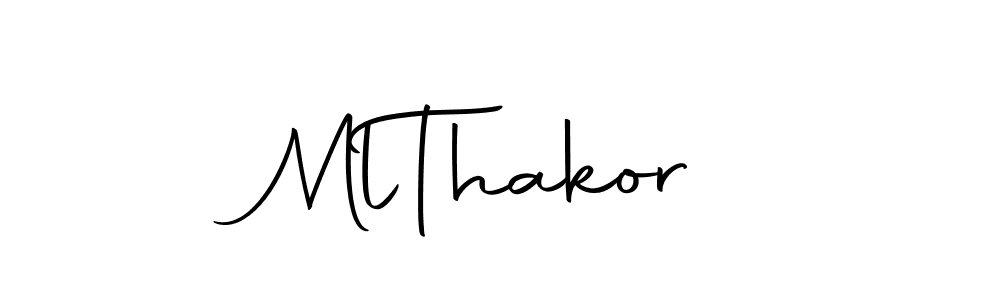 You can use this online signature creator to create a handwritten signature for the name Ml  Thakor. This is the best online autograph maker. Ml  Thakor signature style 10 images and pictures png