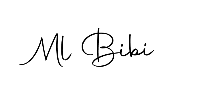 Make a beautiful signature design for name Ml Bibi. With this signature (Autography-DOLnW) style, you can create a handwritten signature for free. Ml Bibi signature style 10 images and pictures png