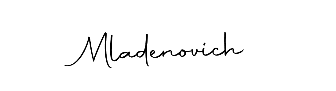 Design your own signature with our free online signature maker. With this signature software, you can create a handwritten (Autography-DOLnW) signature for name Mladenovich. Mladenovich signature style 10 images and pictures png