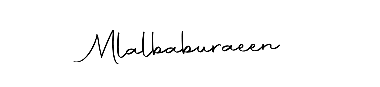 Use a signature maker to create a handwritten signature online. With this signature software, you can design (Autography-DOLnW) your own signature for name Mlalbaburaeen. Mlalbaburaeen signature style 10 images and pictures png