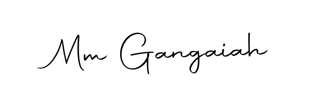 Create a beautiful signature design for name Mm Gangaiah. With this signature (Autography-DOLnW) fonts, you can make a handwritten signature for free. Mm Gangaiah signature style 10 images and pictures png