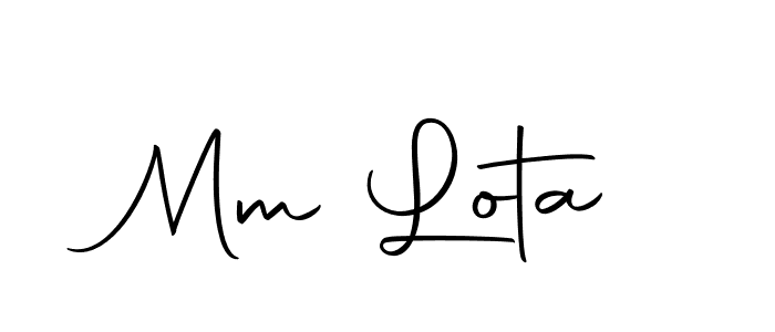 if you are searching for the best signature style for your name Mm Lota. so please give up your signature search. here we have designed multiple signature styles  using Autography-DOLnW. Mm Lota signature style 10 images and pictures png