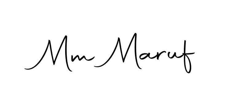 Use a signature maker to create a handwritten signature online. With this signature software, you can design (Autography-DOLnW) your own signature for name Mm Maruf. Mm Maruf signature style 10 images and pictures png