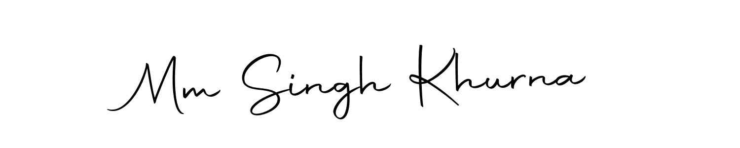 How to make Mm Singh Khurna name signature. Use Autography-DOLnW style for creating short signs online. This is the latest handwritten sign. Mm Singh Khurna signature style 10 images and pictures png