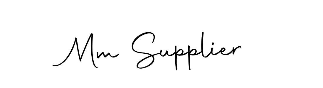 It looks lik you need a new signature style for name Mm Supplier. Design unique handwritten (Autography-DOLnW) signature with our free signature maker in just a few clicks. Mm Supplier signature style 10 images and pictures png