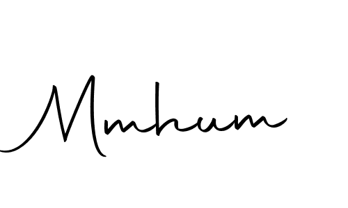 Design your own signature with our free online signature maker. With this signature software, you can create a handwritten (Autography-DOLnW) signature for name Mmhum. Mmhum signature style 10 images and pictures png