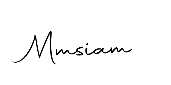 The best way (Autography-DOLnW) to make a short signature is to pick only two or three words in your name. The name Mmsiam include a total of six letters. For converting this name. Mmsiam signature style 10 images and pictures png