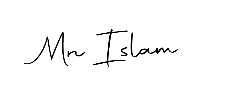 Create a beautiful signature design for name Mn Islam. With this signature (Autography-DOLnW) fonts, you can make a handwritten signature for free. Mn Islam signature style 10 images and pictures png
