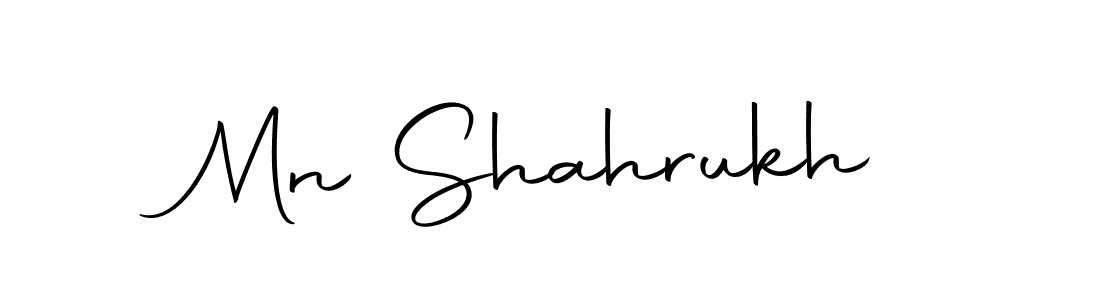 How to make Mn Shahrukh name signature. Use Autography-DOLnW style for creating short signs online. This is the latest handwritten sign. Mn Shahrukh signature style 10 images and pictures png