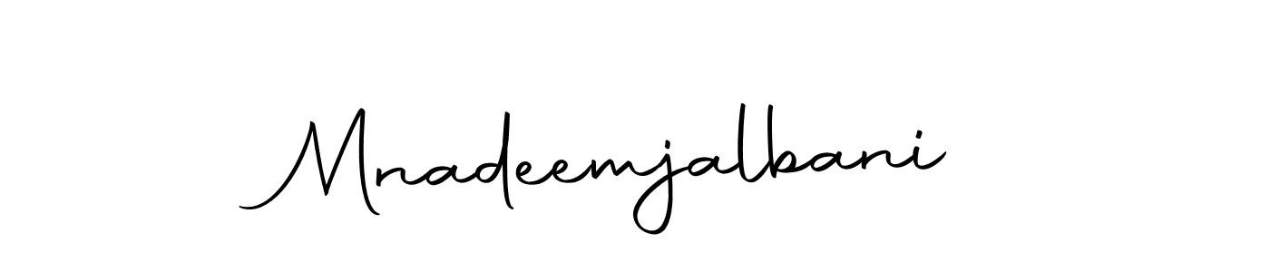 The best way (Autography-DOLnW) to make a short signature is to pick only two or three words in your name. The name Mnadeemjalbani include a total of six letters. For converting this name. Mnadeemjalbani signature style 10 images and pictures png