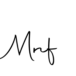 Create a beautiful signature design for name Mnf. With this signature (Autography-DOLnW) fonts, you can make a handwritten signature for free. Mnf signature style 10 images and pictures png