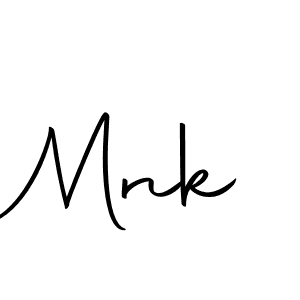 Create a beautiful signature design for name Mnk. With this signature (Autography-DOLnW) fonts, you can make a handwritten signature for free. Mnk signature style 10 images and pictures png
