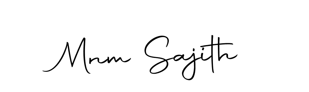if you are searching for the best signature style for your name Mnm Sajith. so please give up your signature search. here we have designed multiple signature styles  using Autography-DOLnW. Mnm Sajith signature style 10 images and pictures png