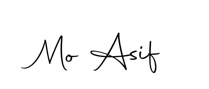 How to make Mo Asif name signature. Use Autography-DOLnW style for creating short signs online. This is the latest handwritten sign. Mo Asif signature style 10 images and pictures png