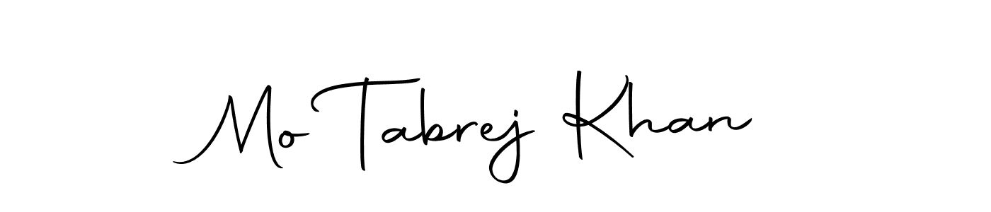 How to make Mo Tabrej Khan name signature. Use Autography-DOLnW style for creating short signs online. This is the latest handwritten sign. Mo Tabrej Khan signature style 10 images and pictures png