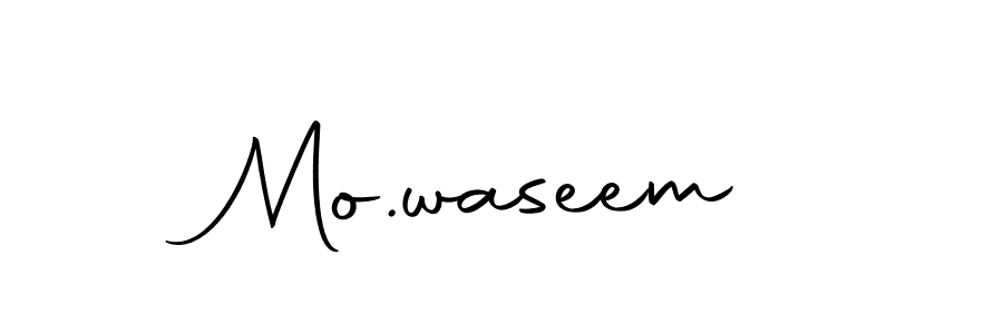 Create a beautiful signature design for name Mo.waseem. With this signature (Autography-DOLnW) fonts, you can make a handwritten signature for free. Mo.waseem signature style 10 images and pictures png