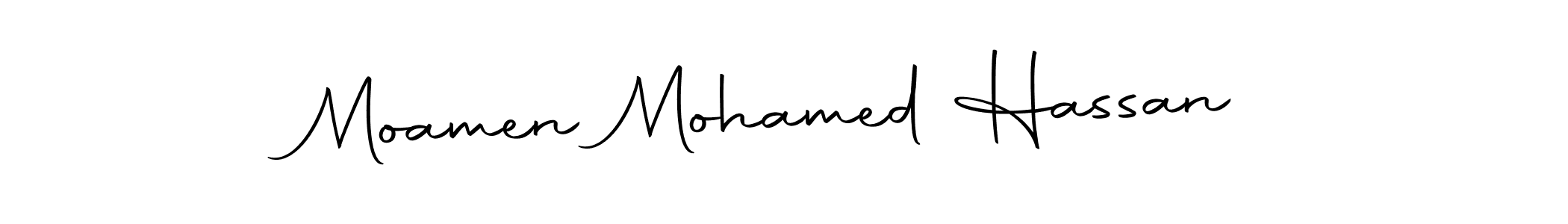 Use a signature maker to create a handwritten signature online. With this signature software, you can design (Autography-DOLnW) your own signature for name Moamen Mohamed Hassan. Moamen Mohamed Hassan signature style 10 images and pictures png